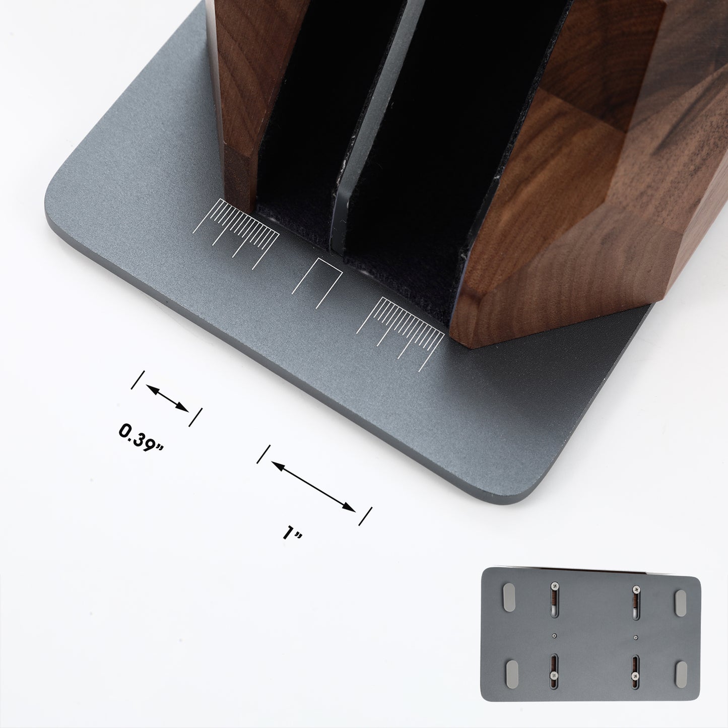 NIRVASH Walnut Wood Vertical Laptop Stand - Gray