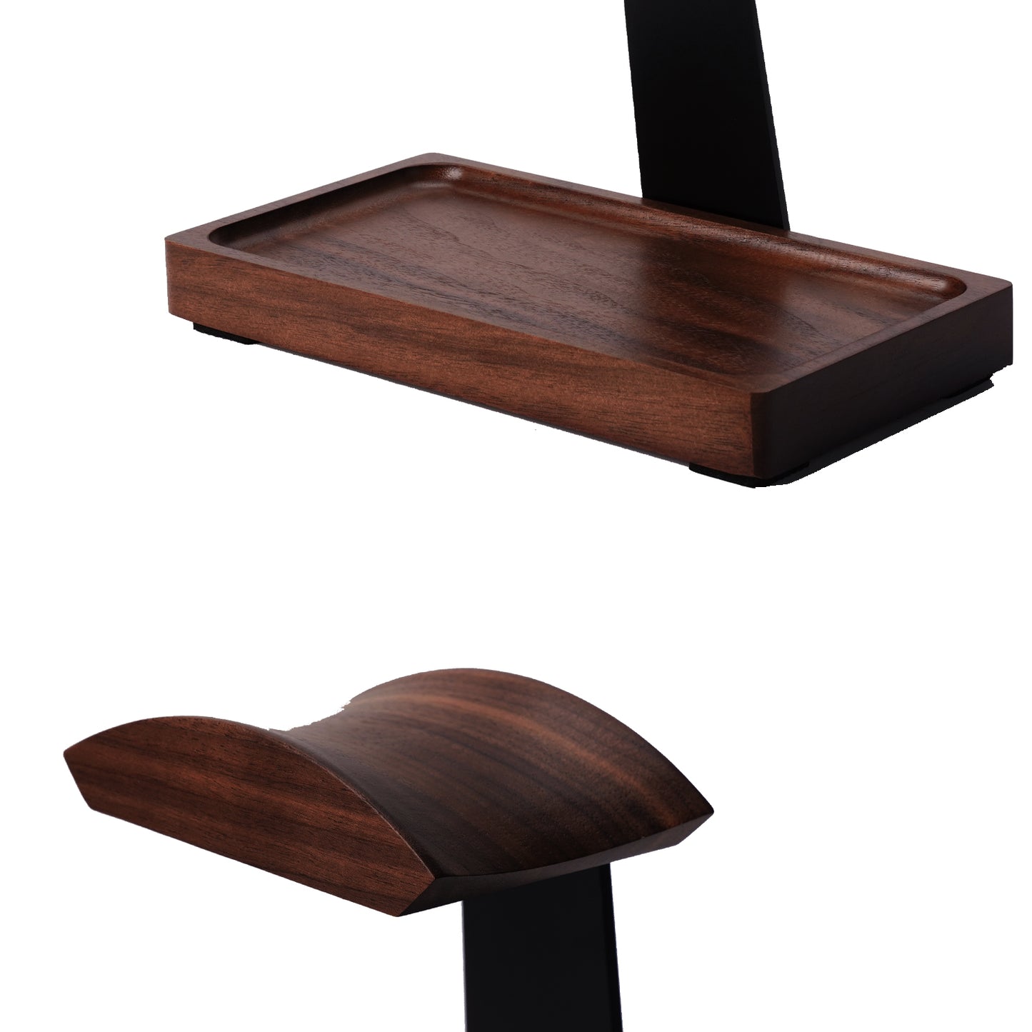 NIRVASH Walnut Headphone Stand - Black