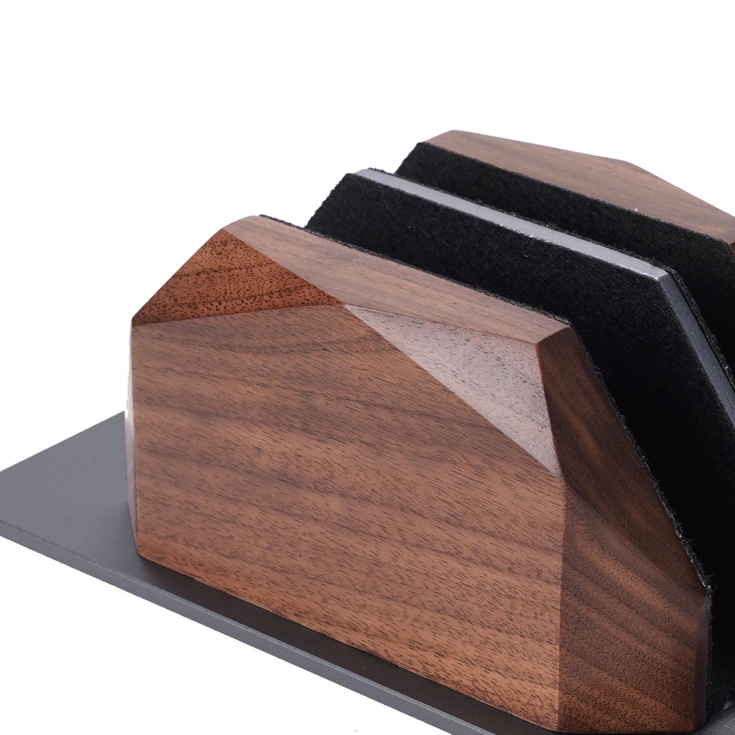 NIRVASH Walnut Wood Vertical Laptop Stand - Gray