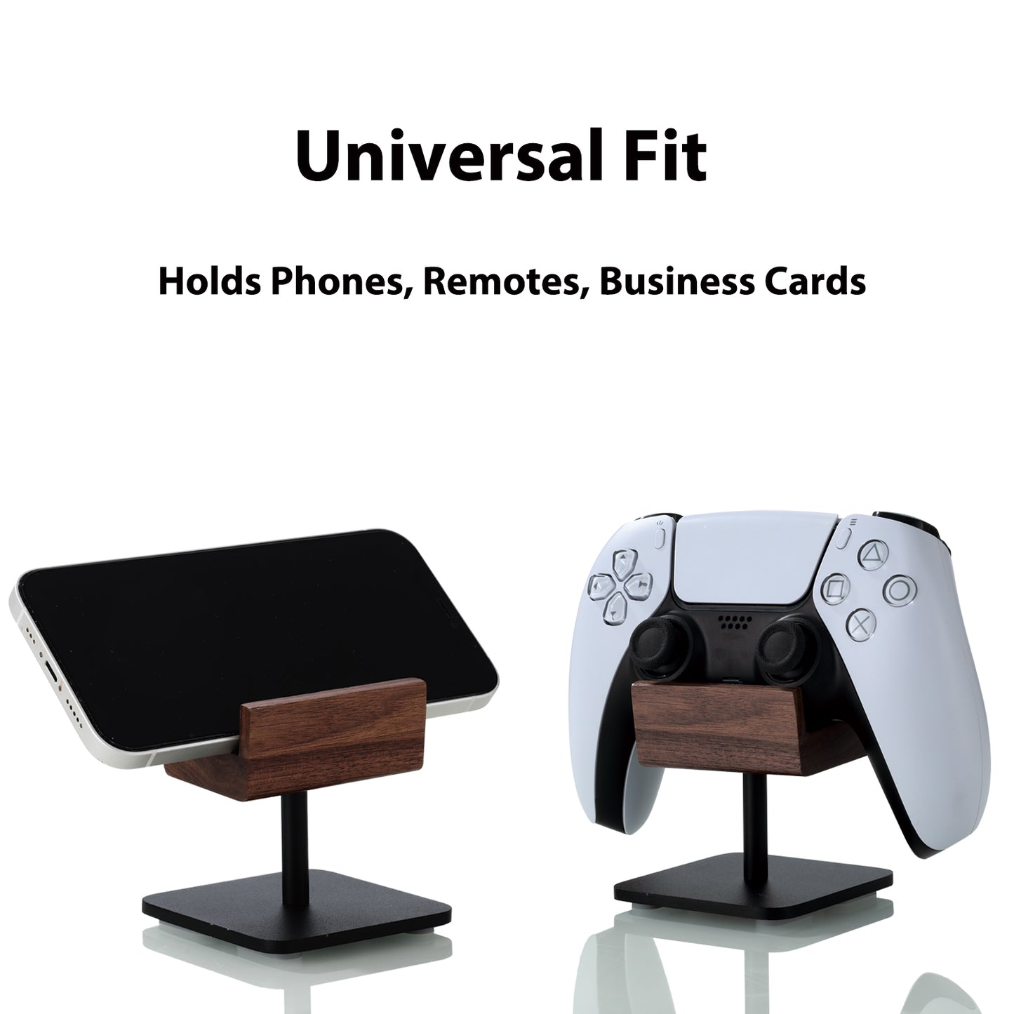 Walnut Controller Holder for Desk - Black