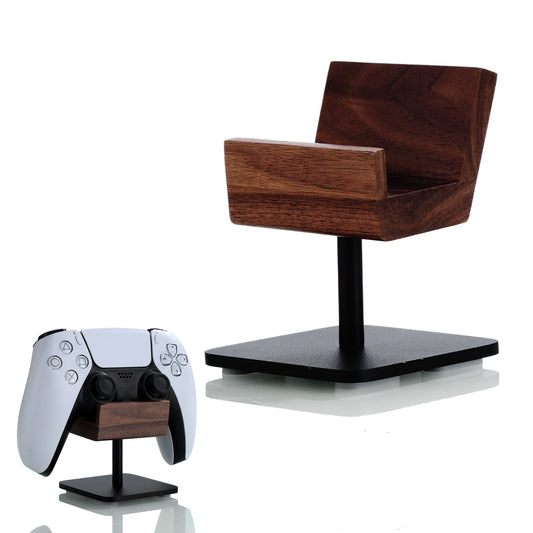 Walnut Controller Holder for Desk - Black