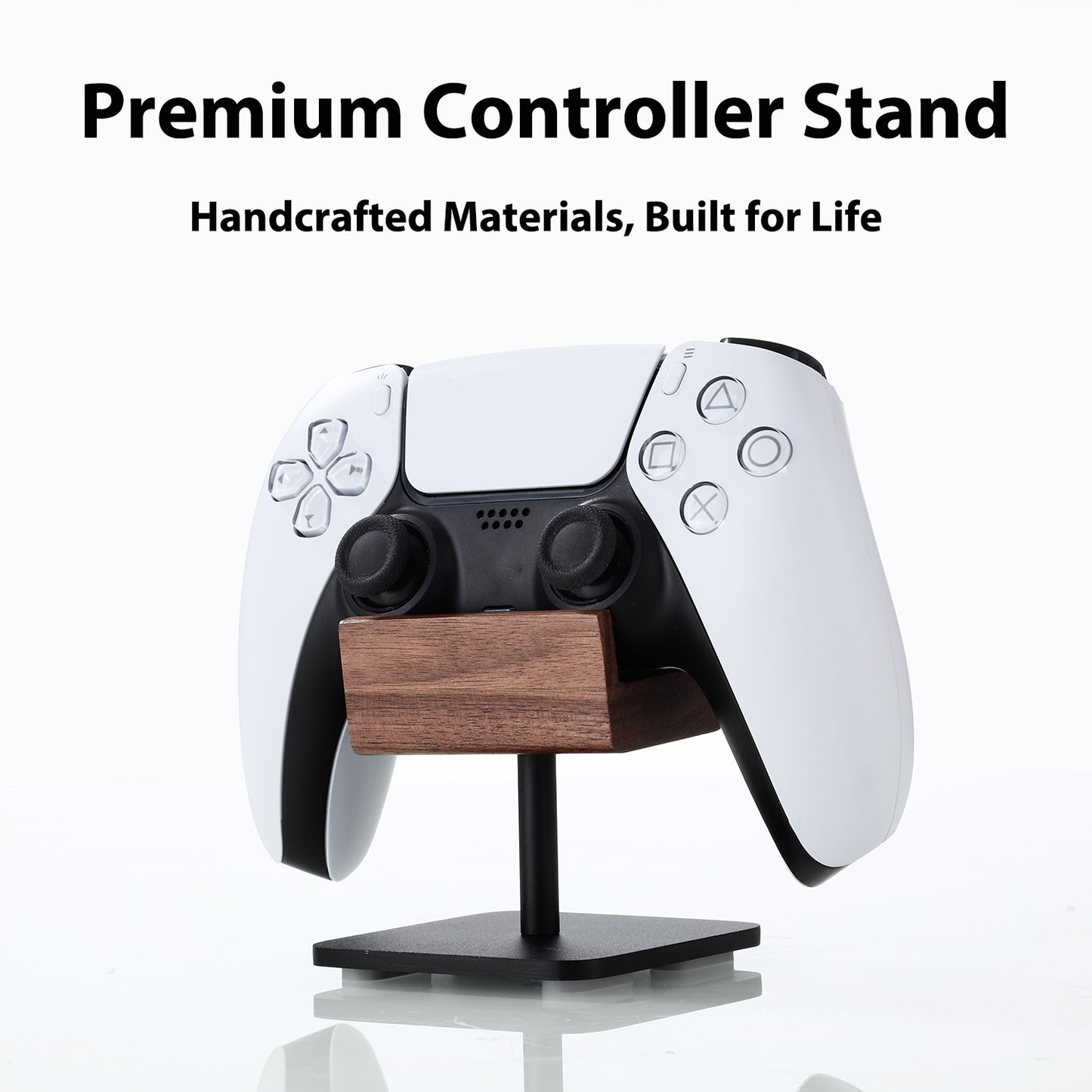 Walnut Controller Holder for Desk - Black(2 Pack)
